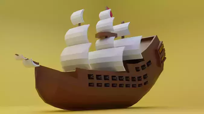 wooden sailing canon ship