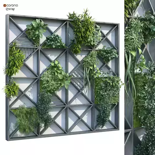 vertical plant set 200 3D model