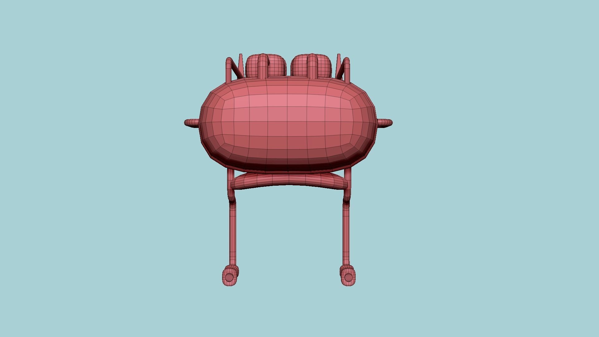 Jetpack C02 Blue - SciFi Character Design Low-poly 3D model_18