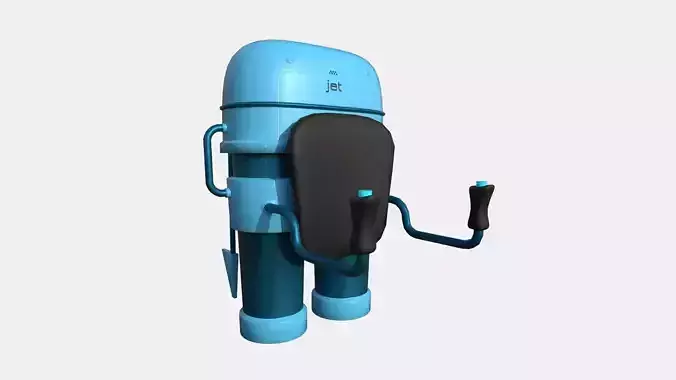 Jetpack C02 Blue - SciFi Character Design Low-poly 3D model