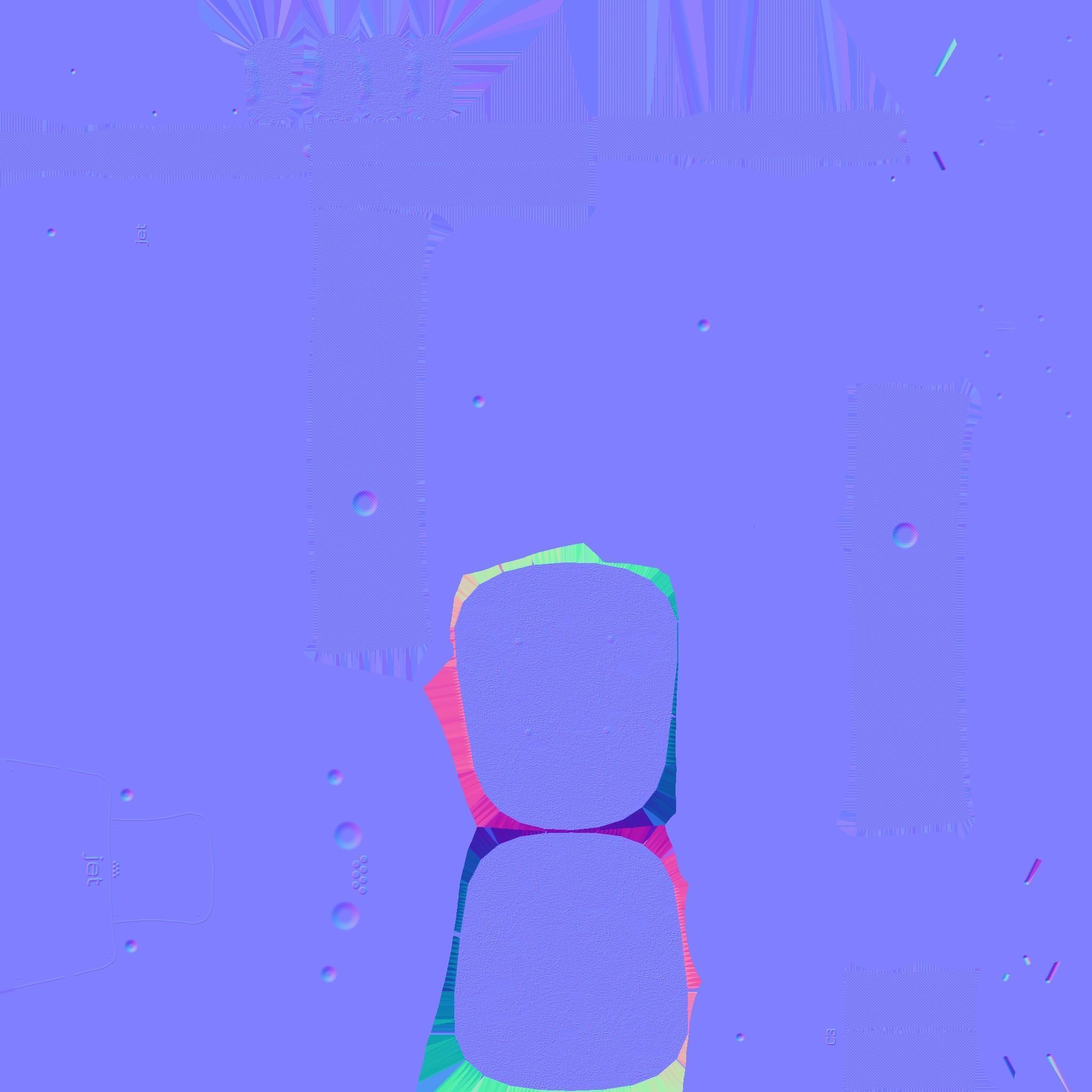 Jetpack C02 Blue - SciFi Character Design Low-poly 3D model_24