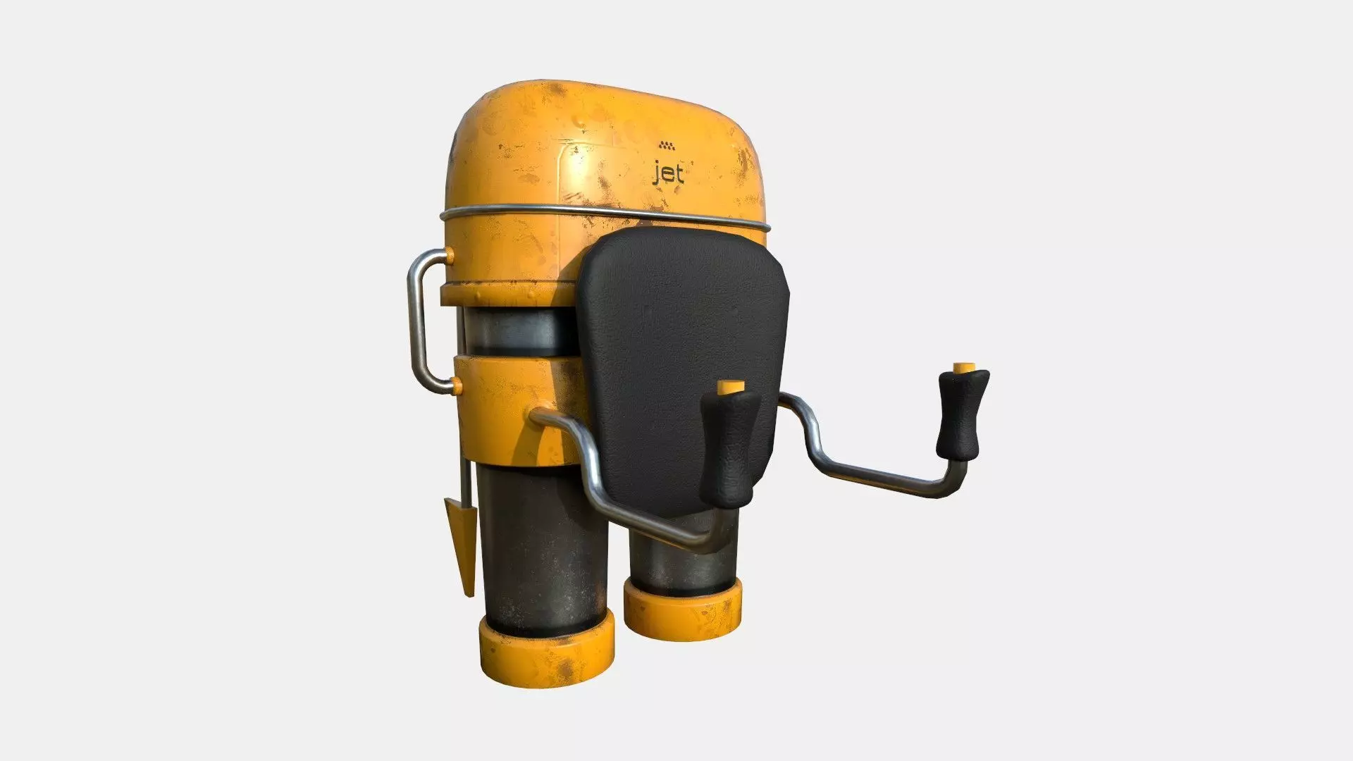 Jetpack C03 Yellow - SciFi Character Design Low-poly 3D model_0