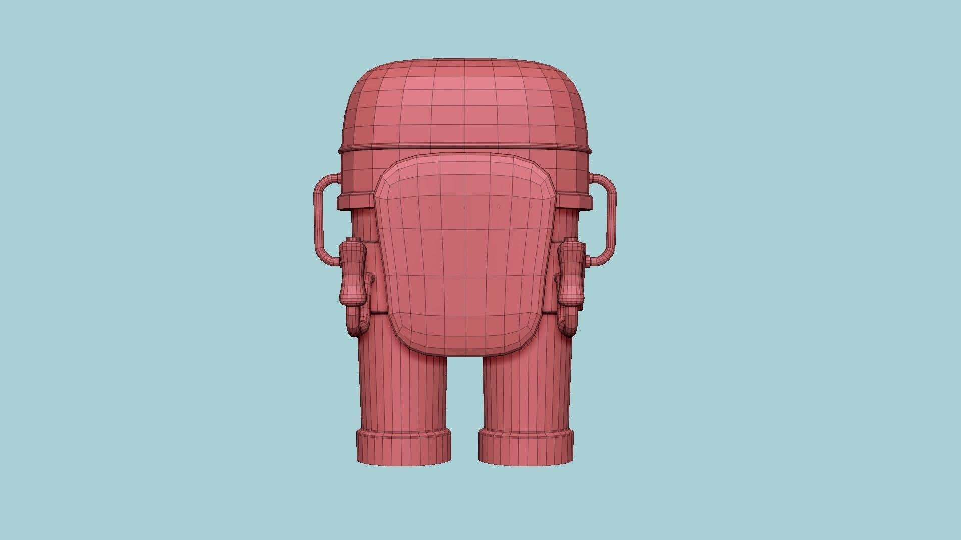 Jetpack C04 Black Bronze - SciFi Character Design Low-poly 3D model_16