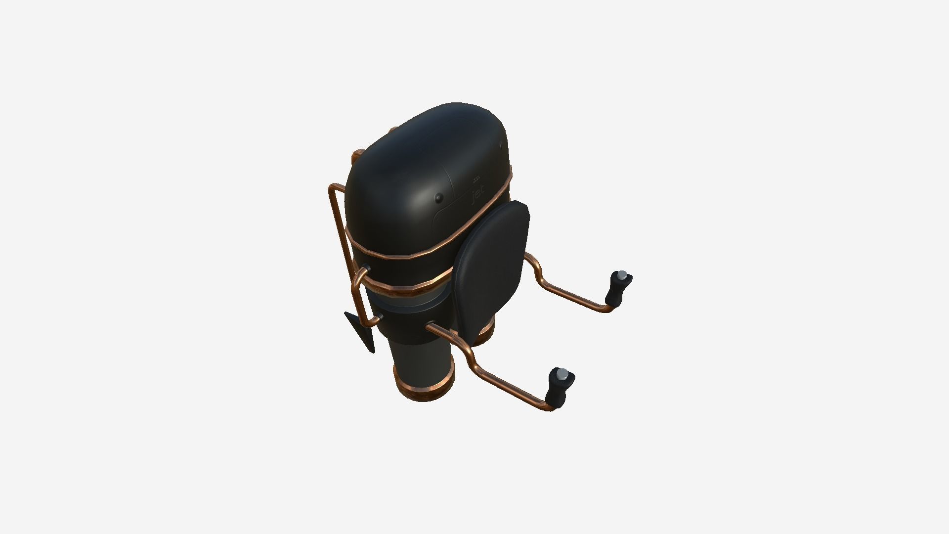 Jetpack C04 Black Bronze - SciFi Character Design Low-poly 3D model_3