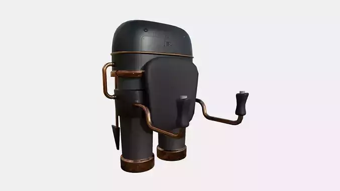 Jetpack C04 Black Bronze - SciFi Character Design Low-poly 3D model