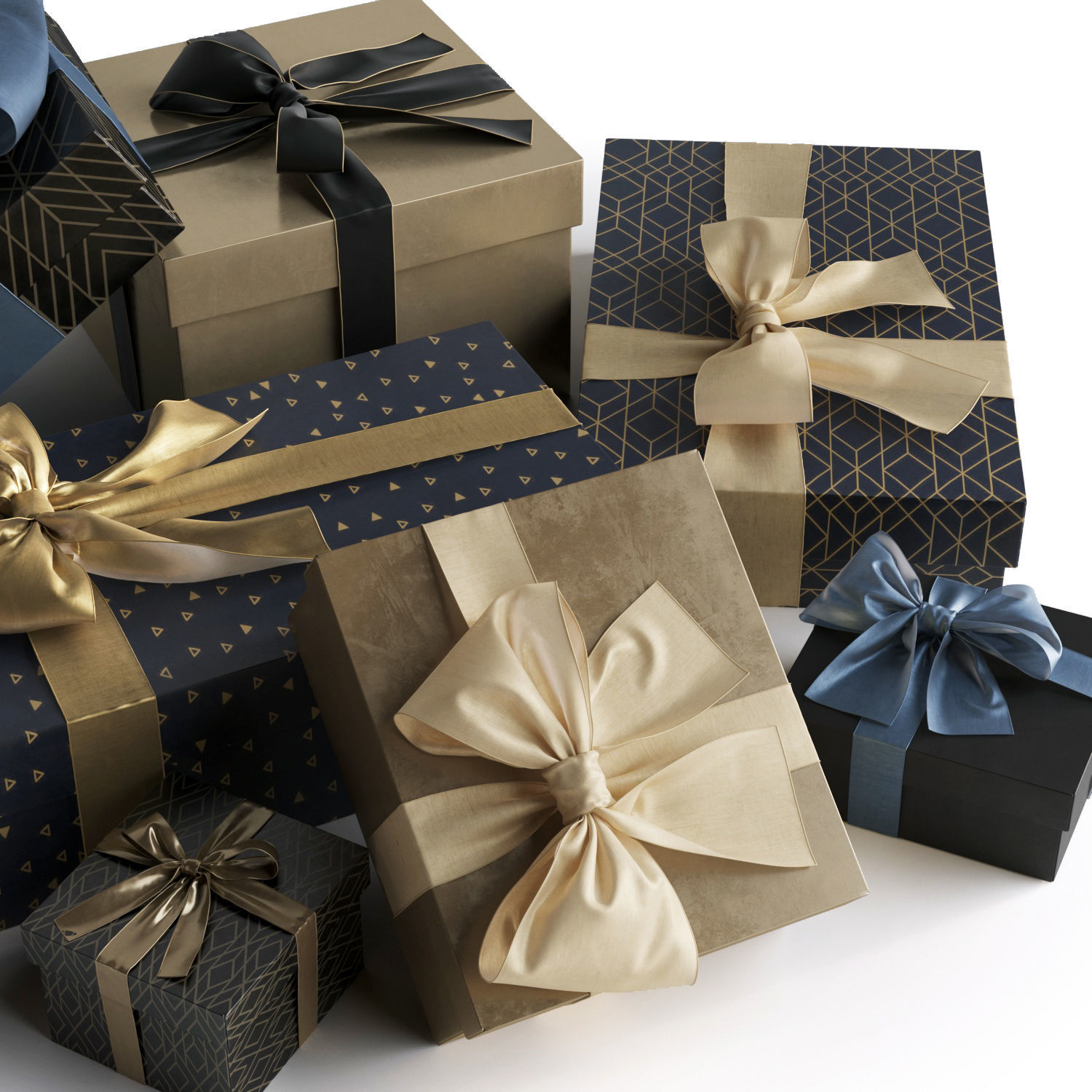 Gift Boxes 3D model_3