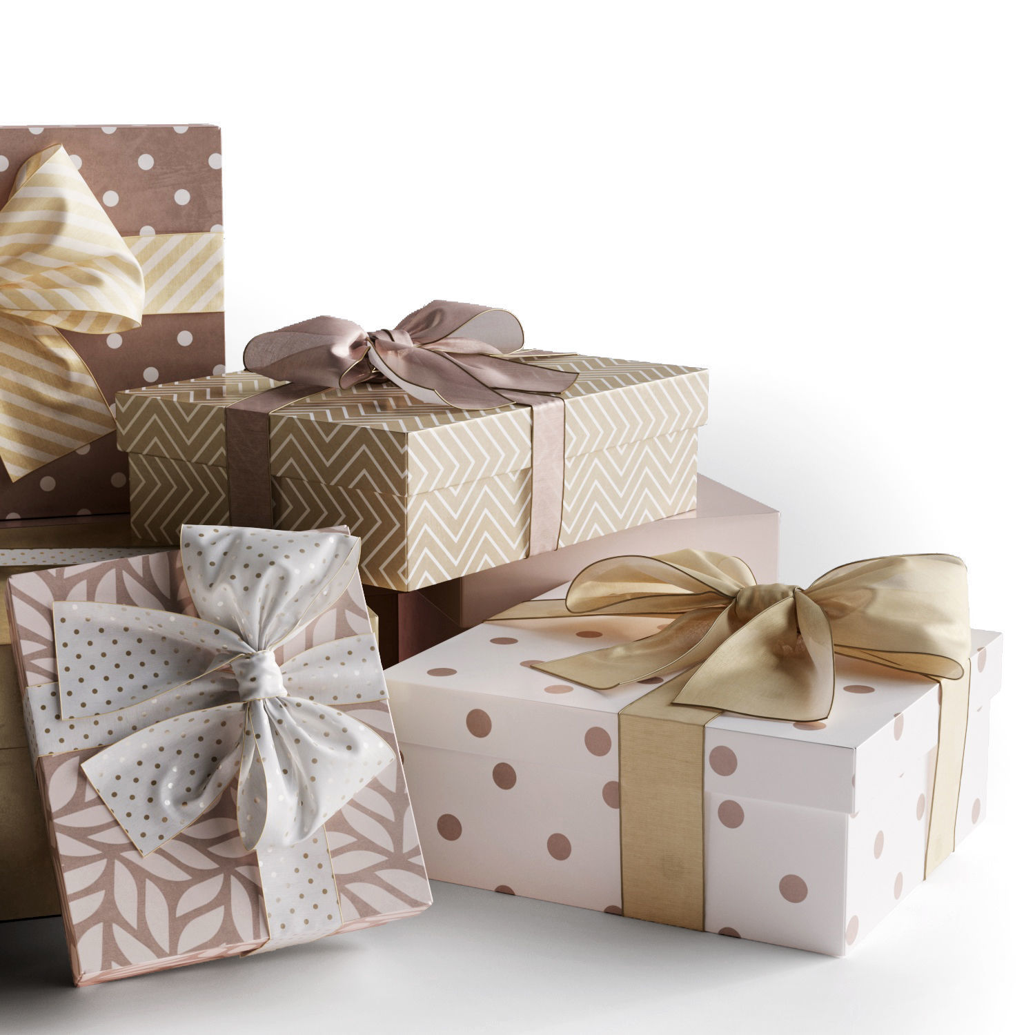 Gift Boxes 3D model_6