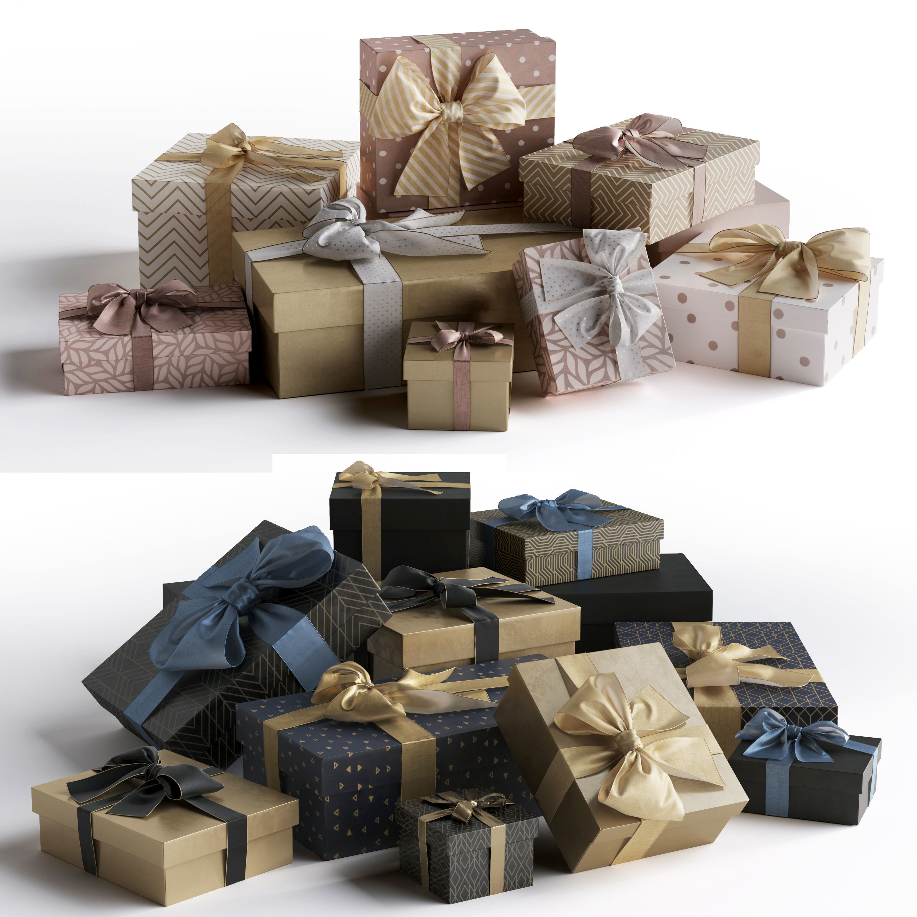 Gift Boxes 3D model_2