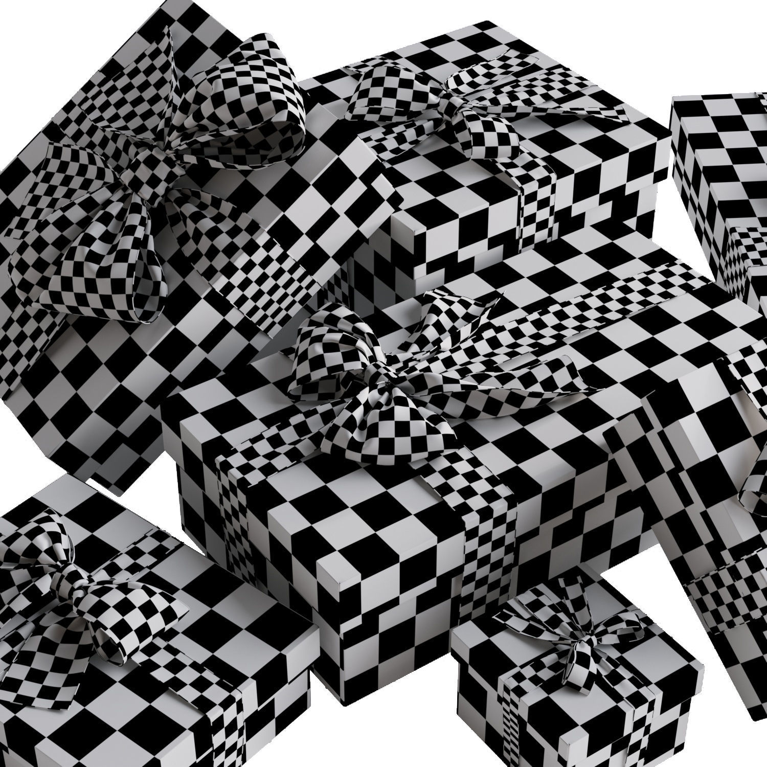 Gift Boxes 3D model_11