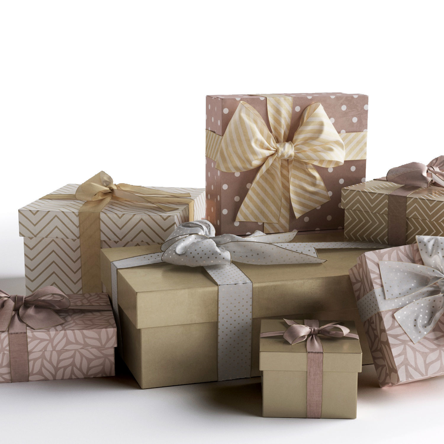 Gift Boxes 3D model_5