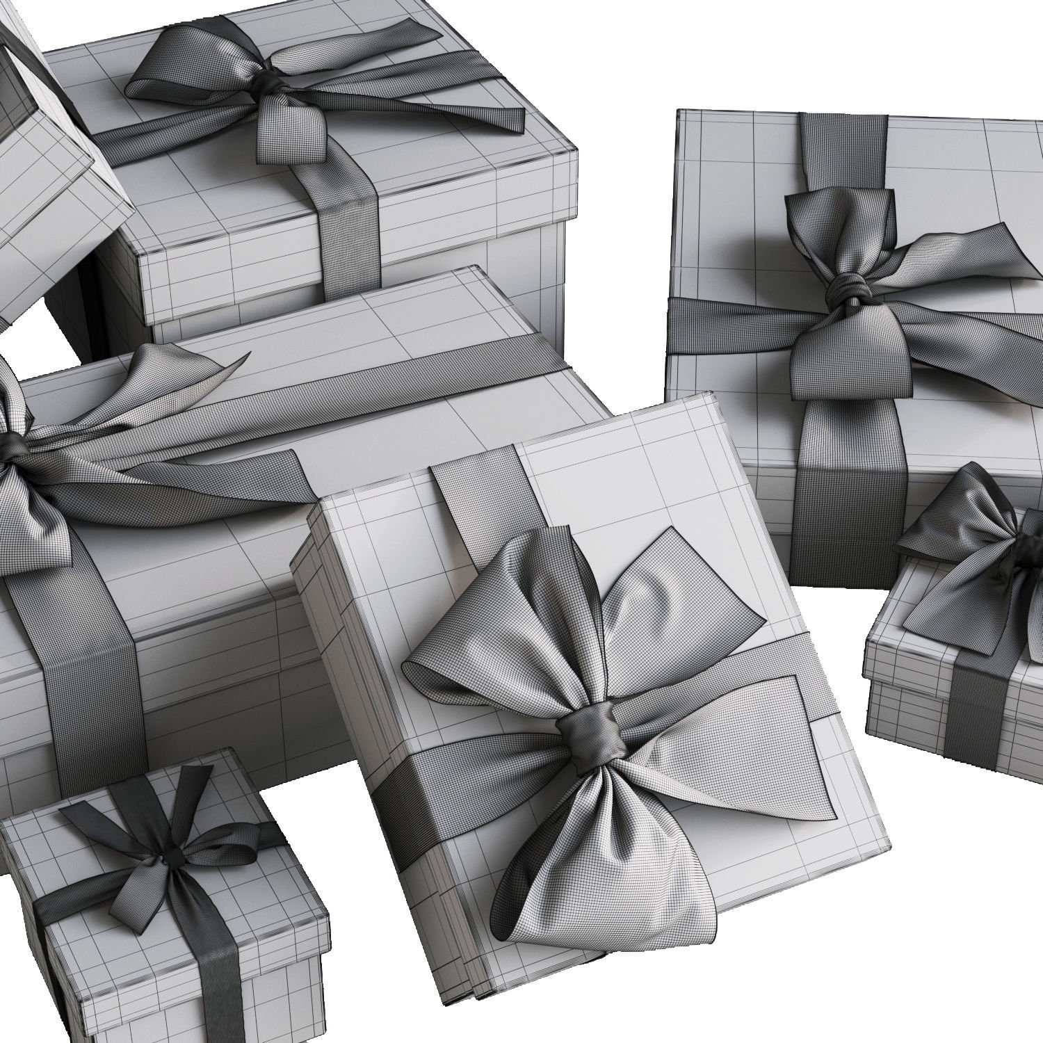 Gift Boxes 3D model_10