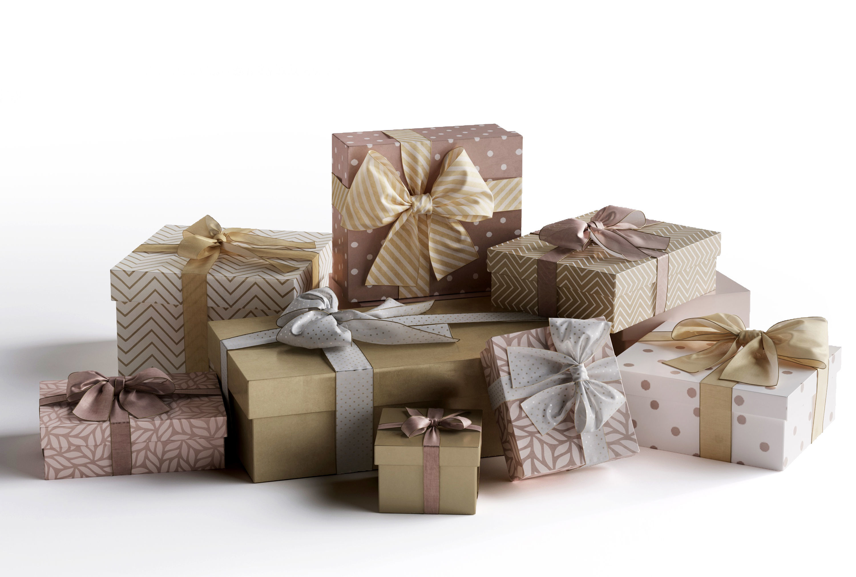 Gift Boxes 3D model_7