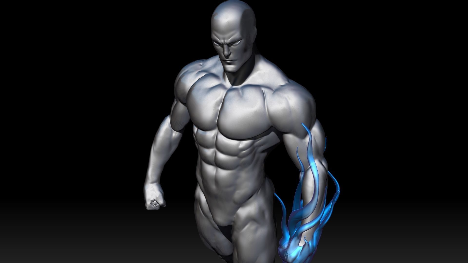 Silver surfer 3D print model_12