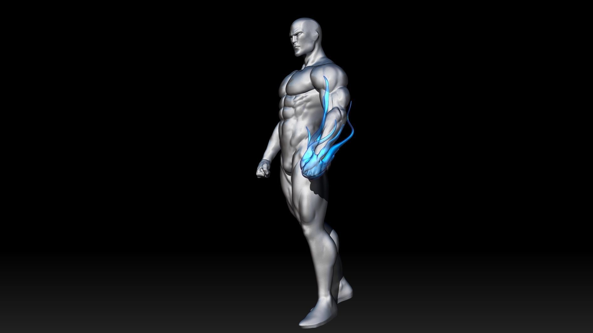 Silver surfer 3D print model_17