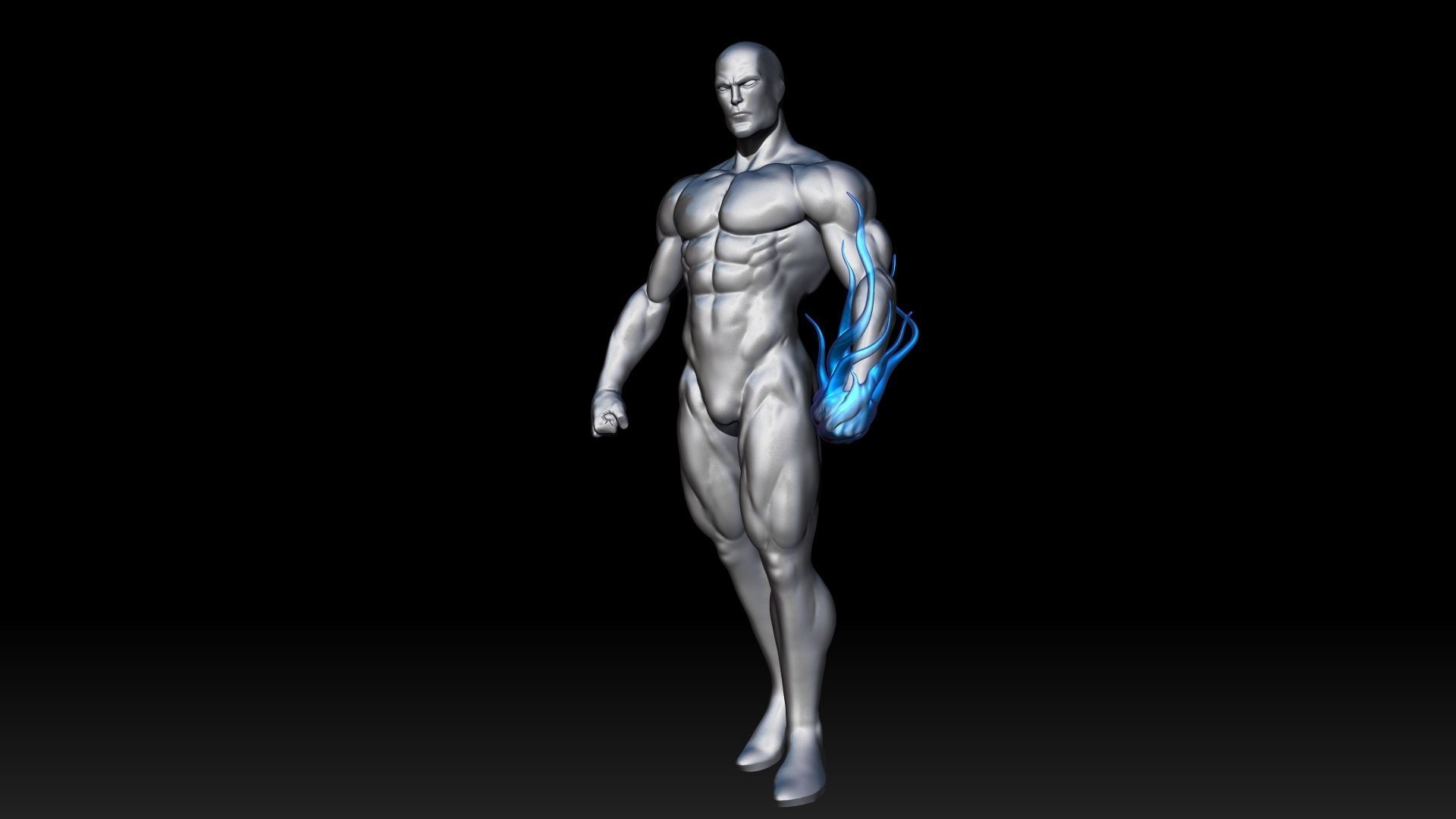 Silver surfer 3D print model_13