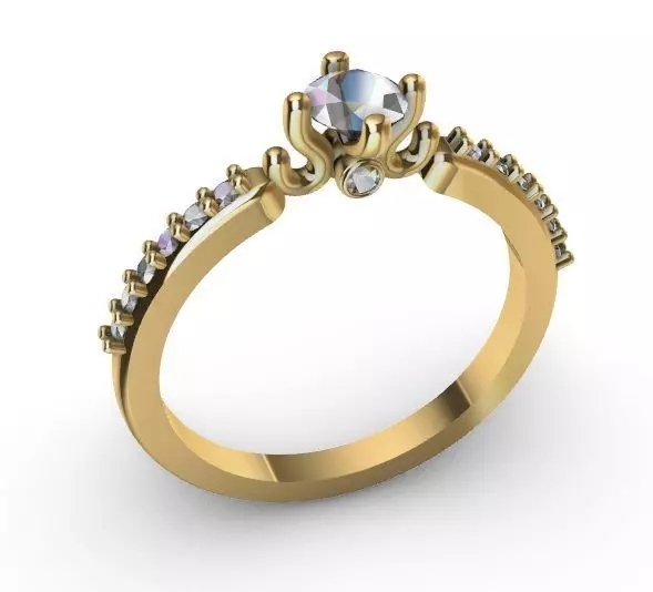 engagement ring model luxury anillo de compromiso modelo luxury 3D print model