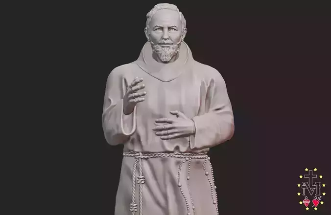 Saint Pio of Pietrelcina - Statue 3D print model