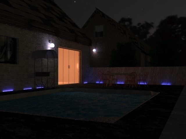 FARM HOUSE WITH POOL  3D model_2