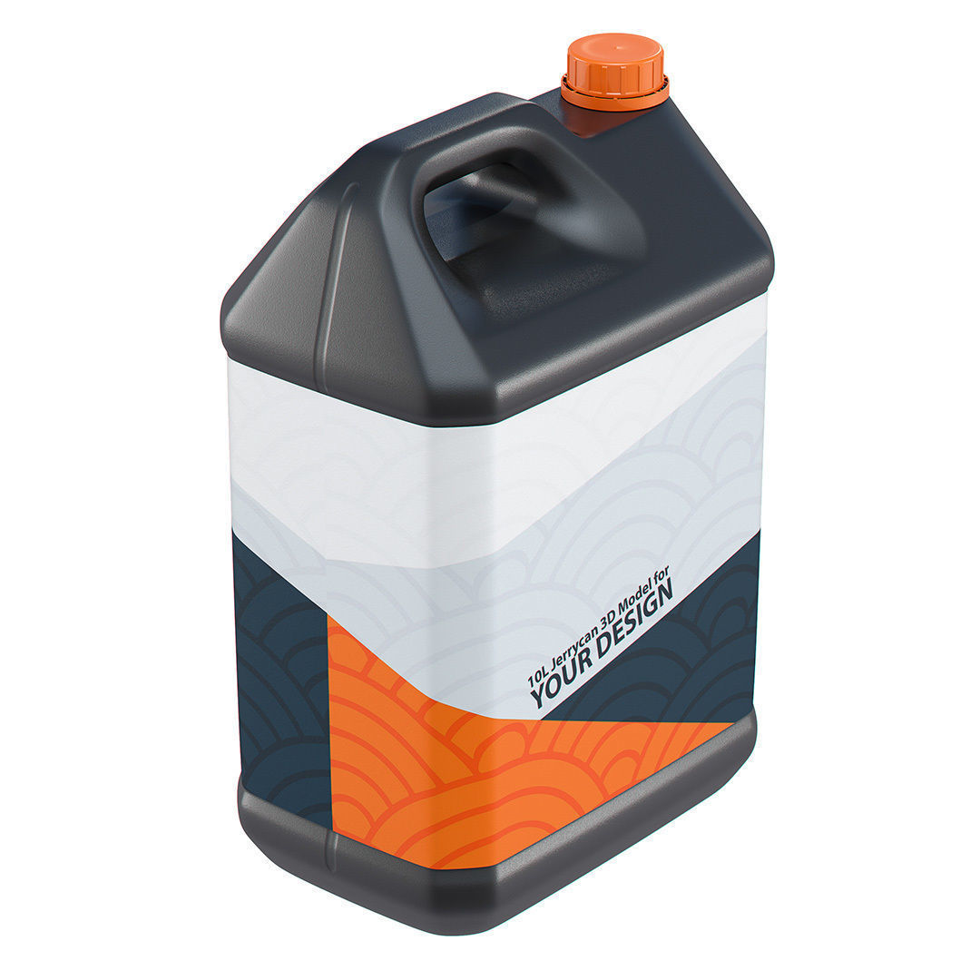 10L Plastic Jerrycan 3D model_3