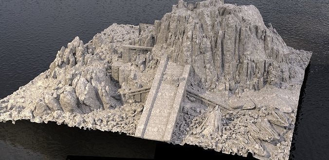 Ziggurat ancient structure 5  3D model