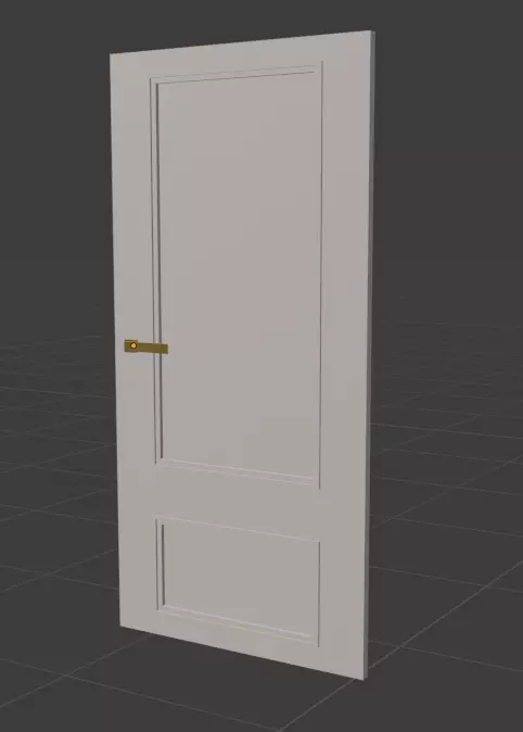 Modern Door Free 3D model_0