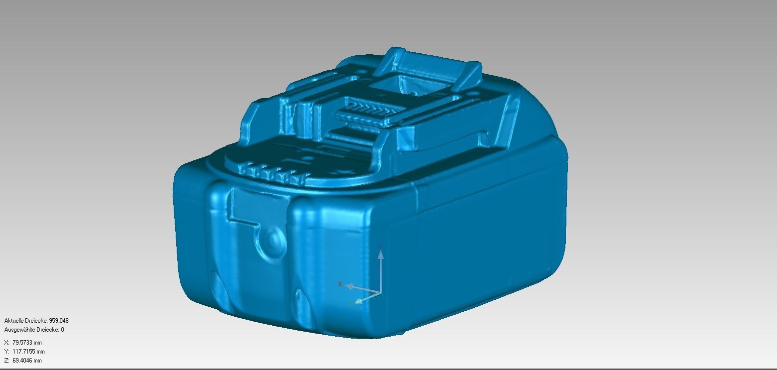 Makita battery 18v 5A 3d scan 3D model_1