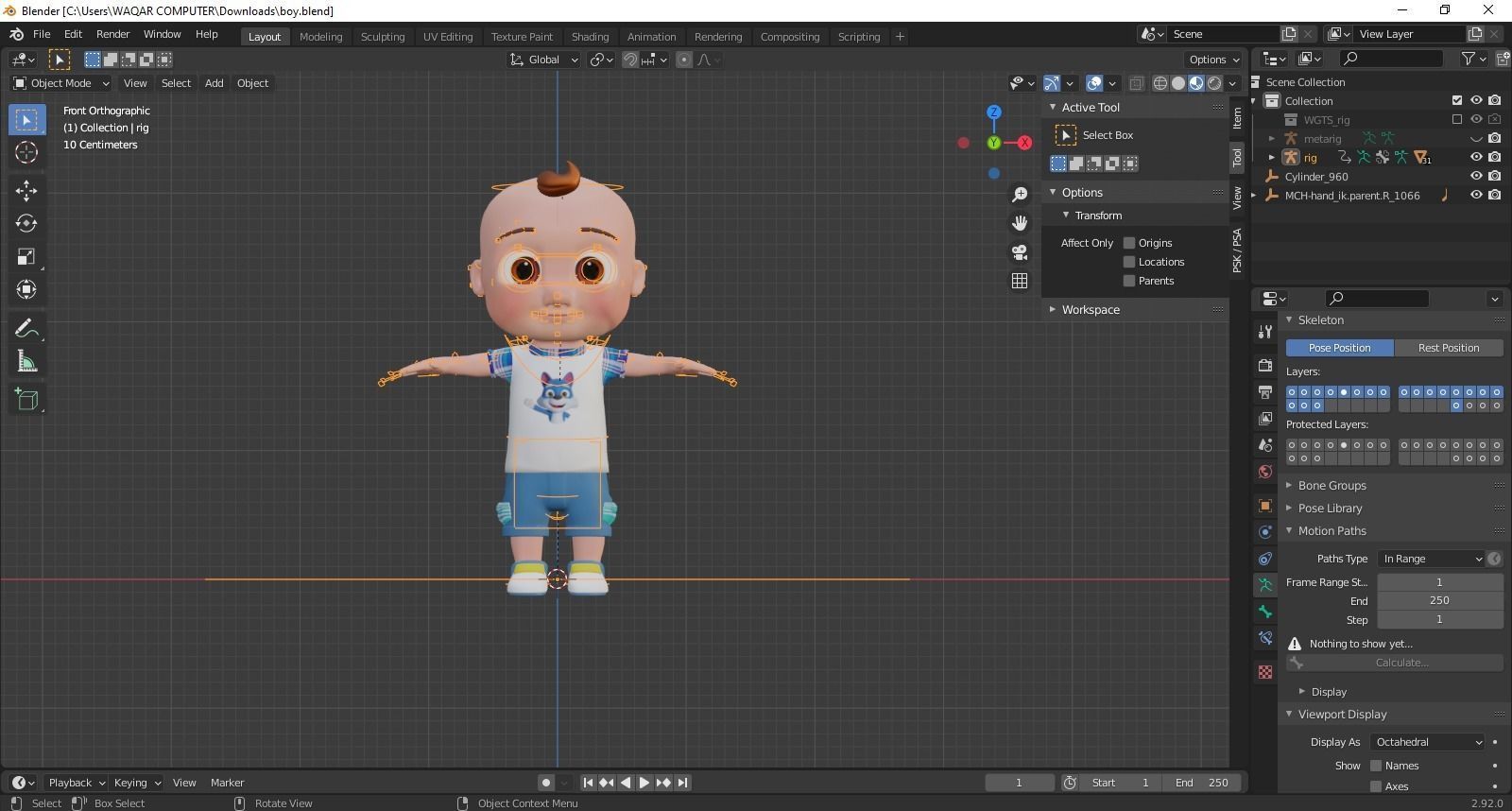 Ultimate 3D Cocomelon Boy JJ  3D MODEL  Fully Rigged  Ready Low-poly 3D model_1