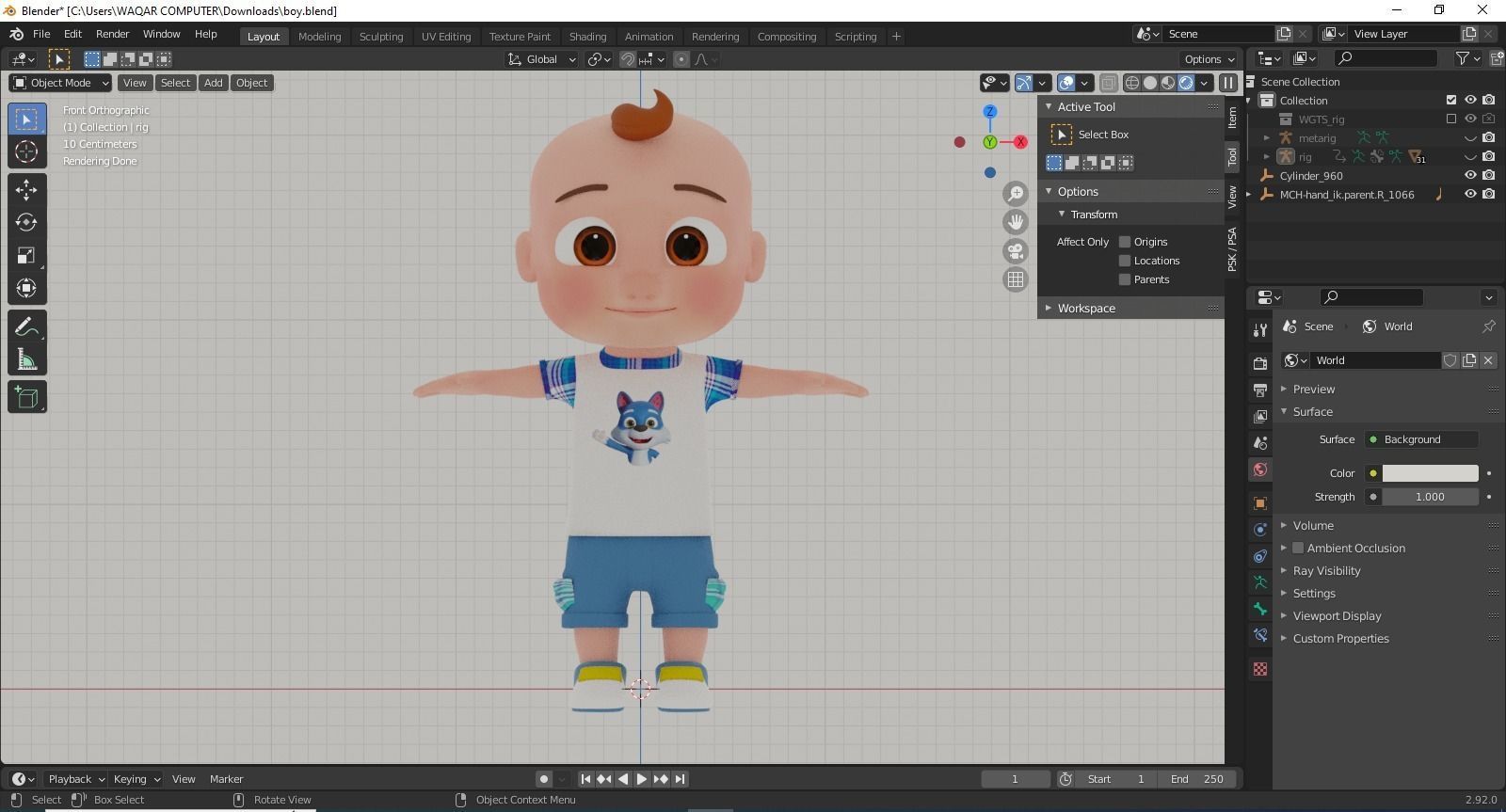 Ultimate 3D Cocomelon Boy JJ  3D MODEL  Fully Rigged  Ready Low-poly 3D model_3