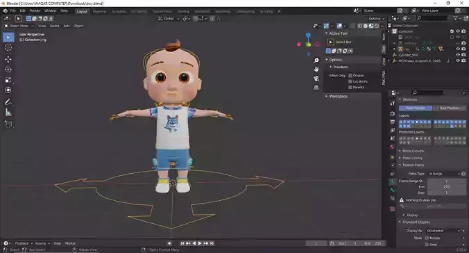 Ultimate 3D Cocomelon Boy JJ  3D MODEL  Fully Rigged  Ready Low-poly 3D model