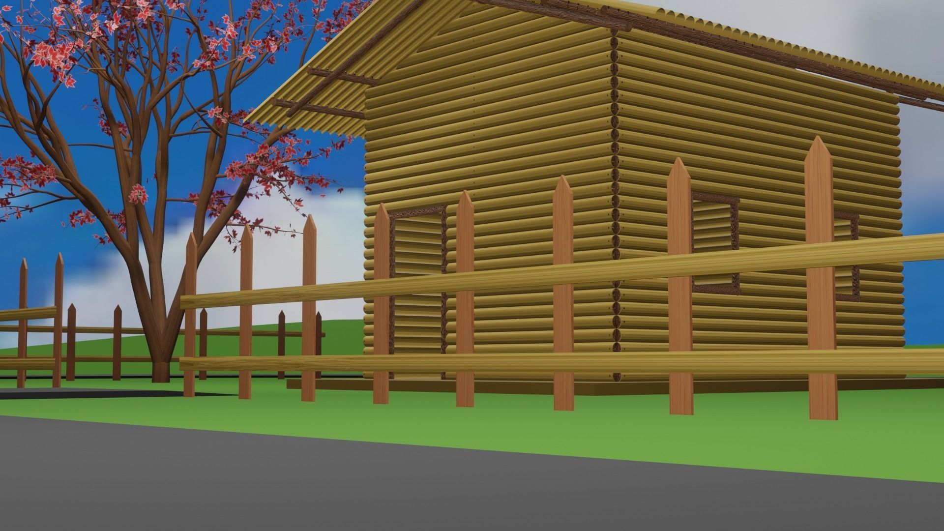 Cartoon Land Free low-poly 3D model_2