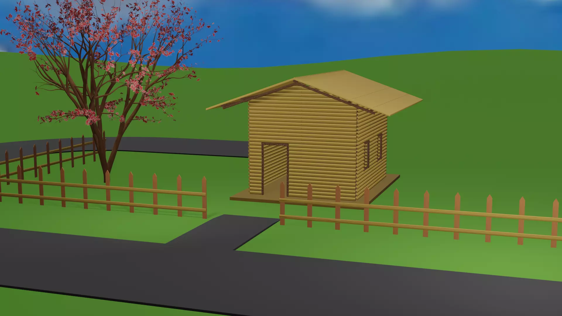 Cartoon Land Free low-poly 3D model_0