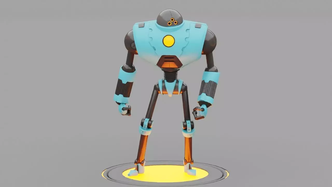 Android rigged- -animated character 3D model_0