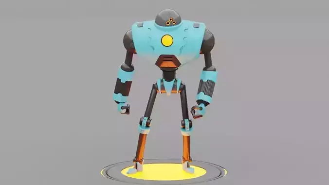 Android rigged- -animated character 3D model Android rigged- -animated character 3D model