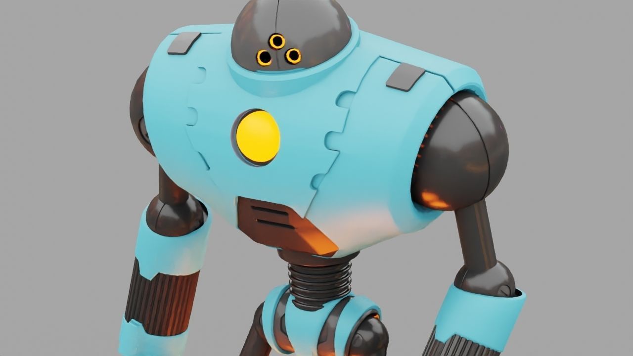 Android rigged- -animated character 3D model_8
