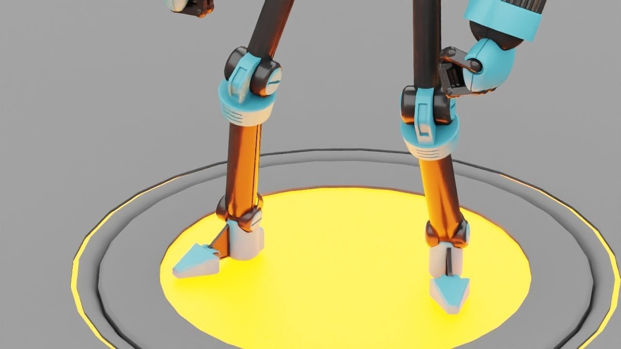 Android rigged- -animated character 3D model_10