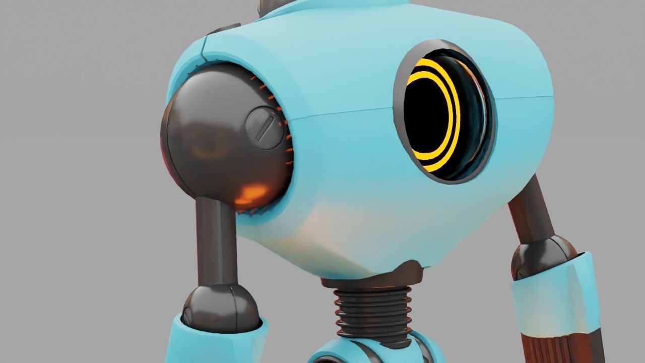 Android rigged- -animated character 3D model_11