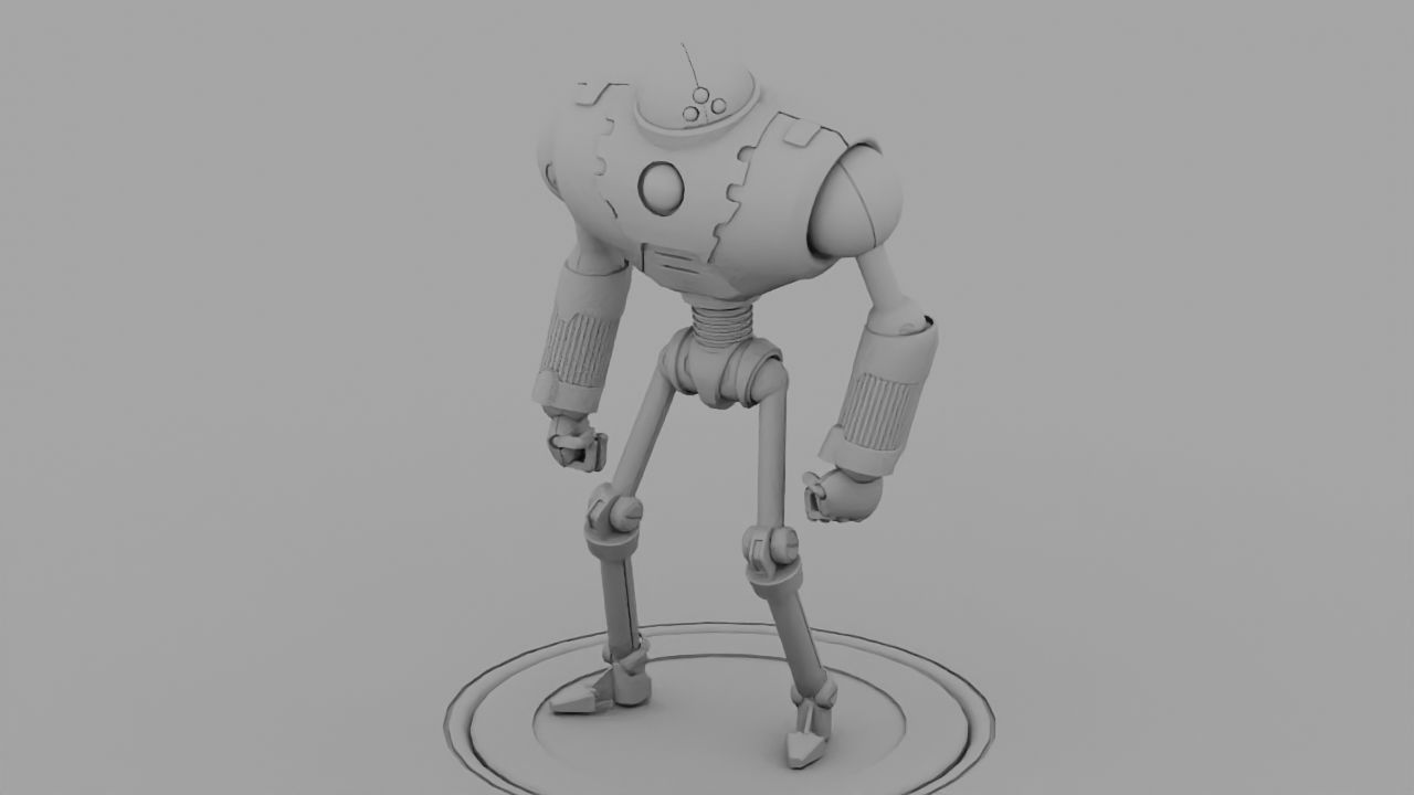 Android rigged- -animated character 3D model_18