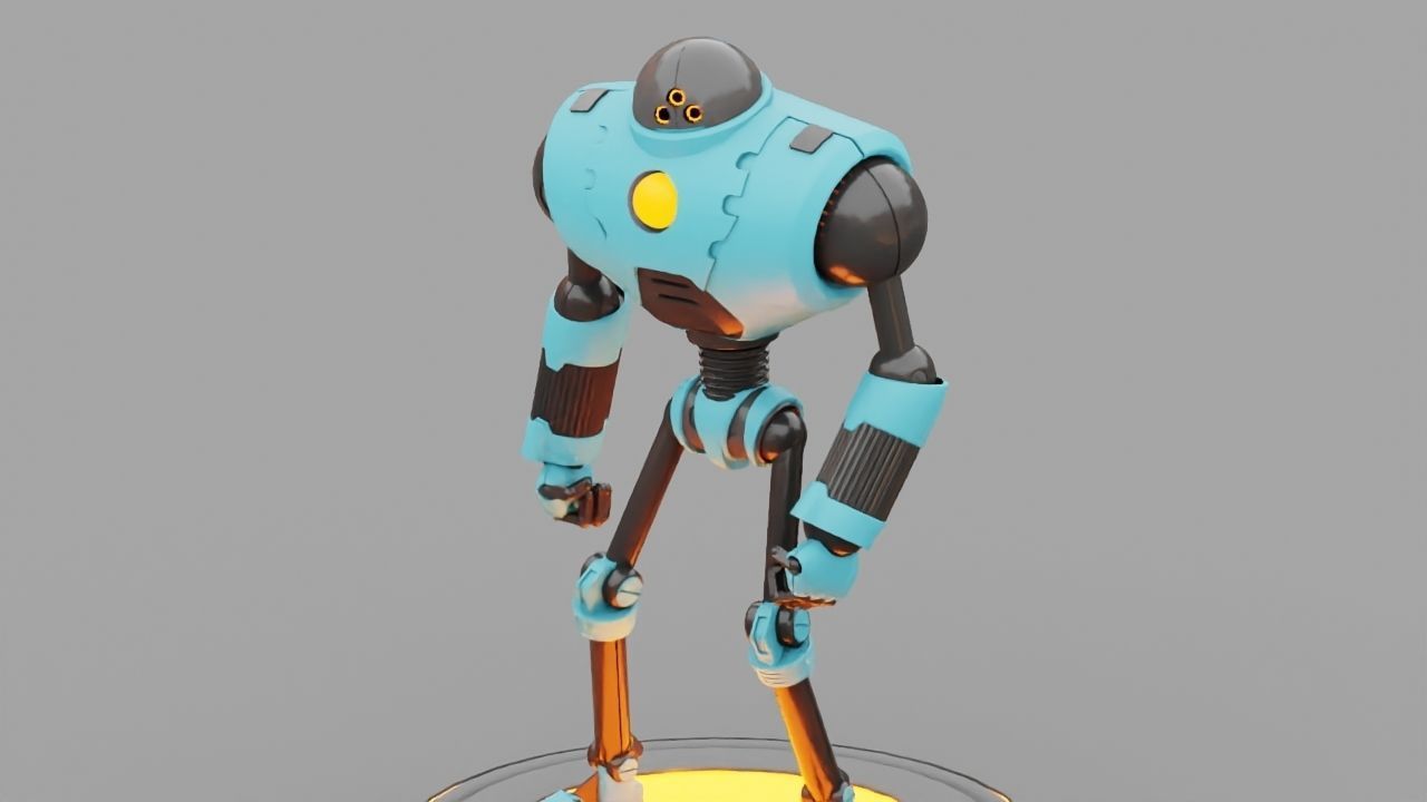 Android rigged- -animated character 3D model_7