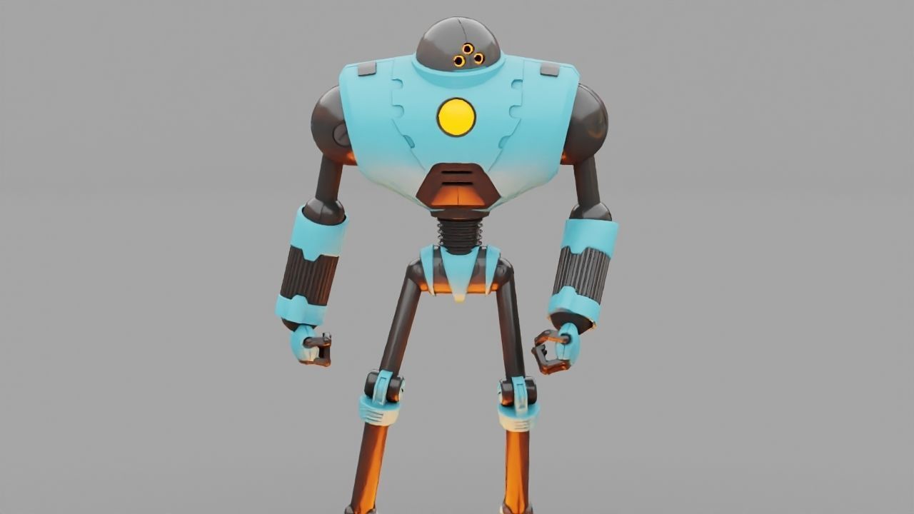 Android rigged- -animated character 3D model_6