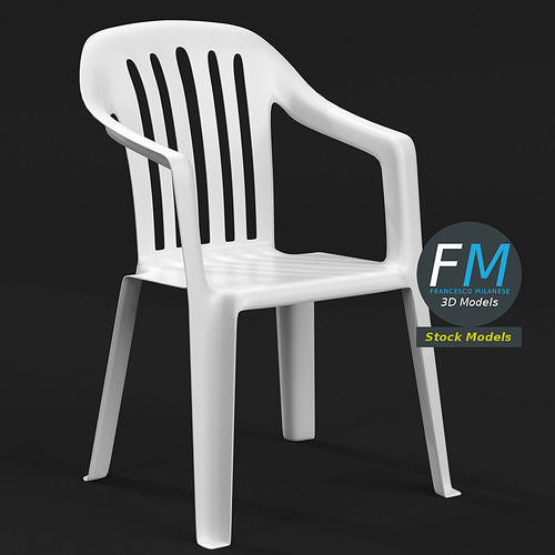 Plastic chair 2 3D model