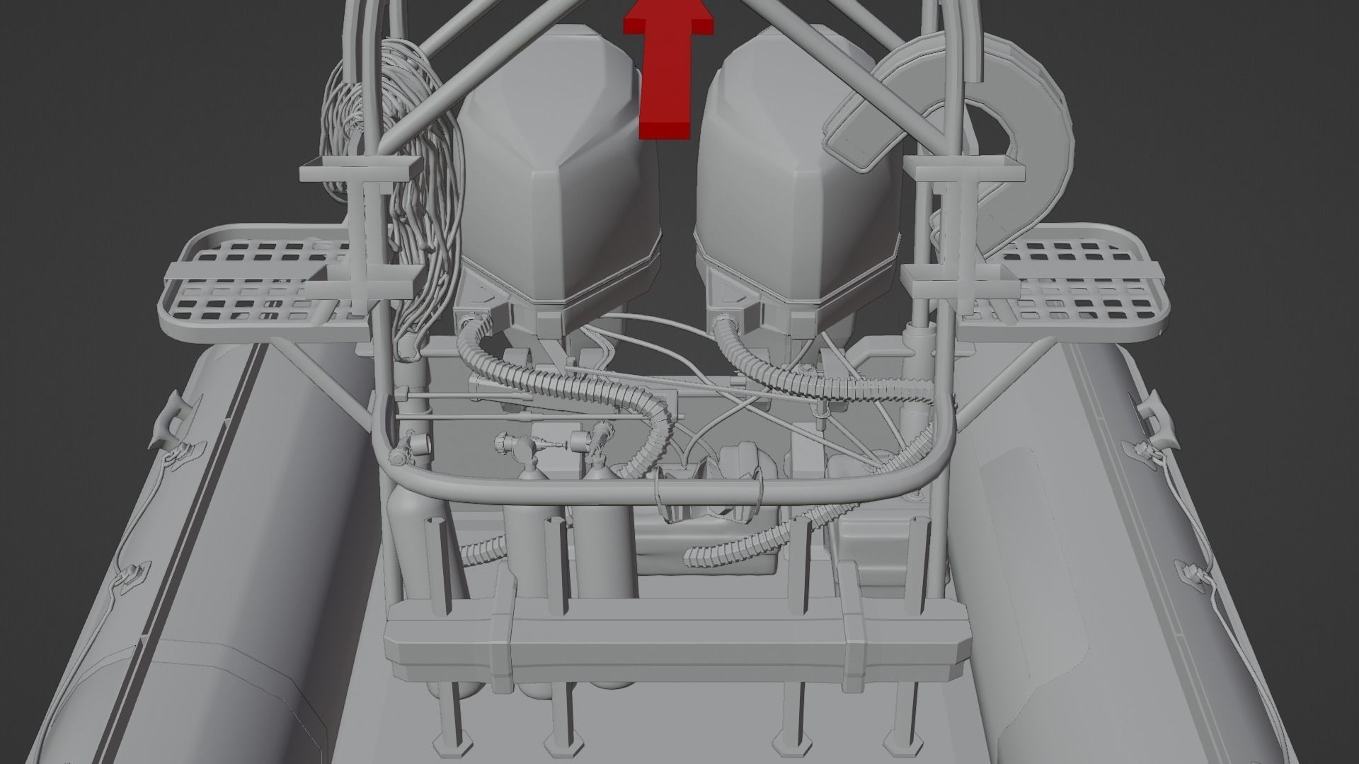 Luxury RIB Boat Asset 3D model_17