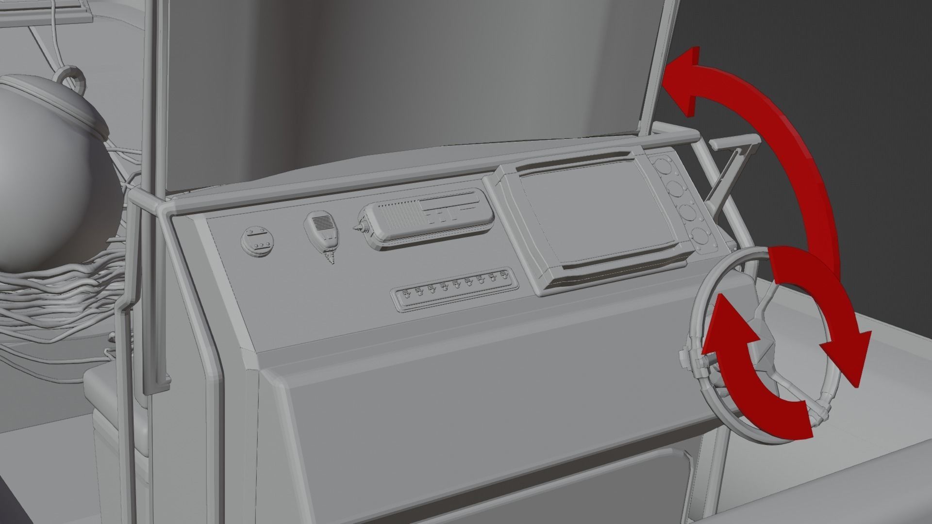 Luxury RIB Boat Asset 3D model_15