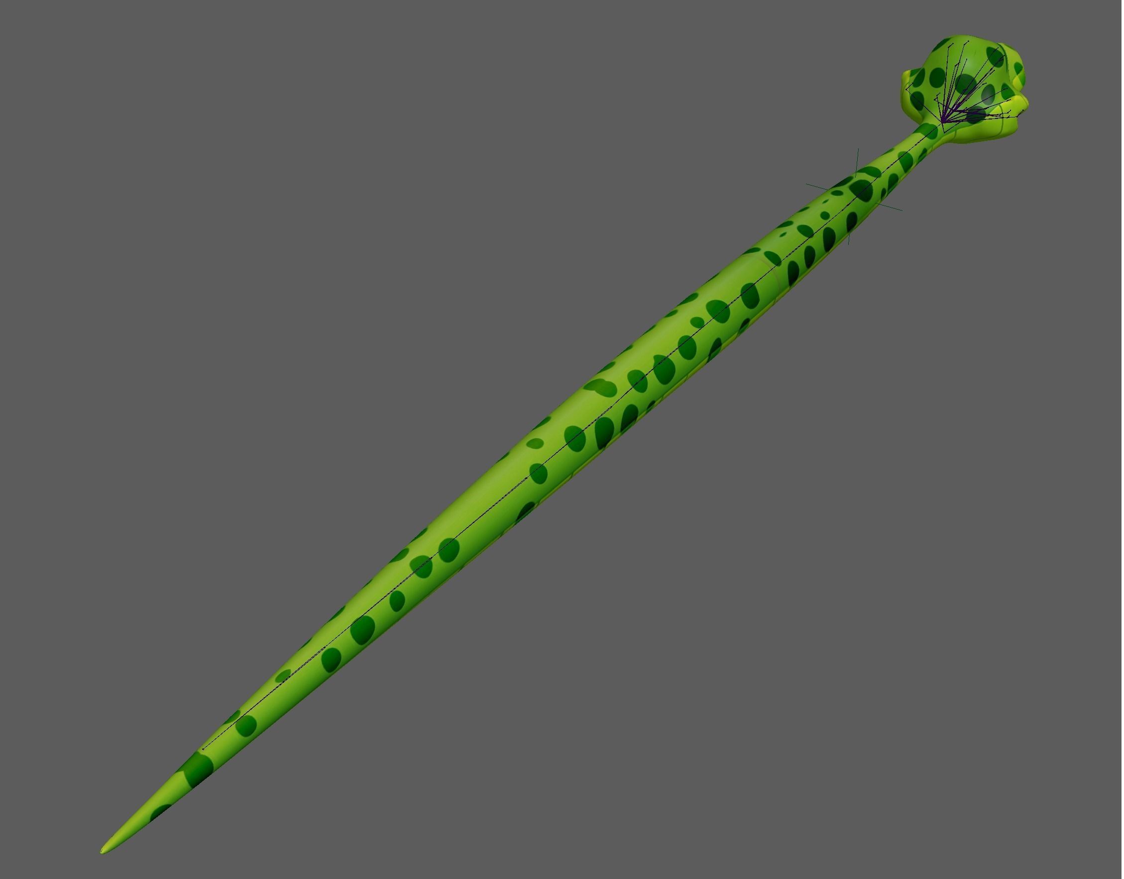 Cartoon Snake  Low-poly 3D model_16