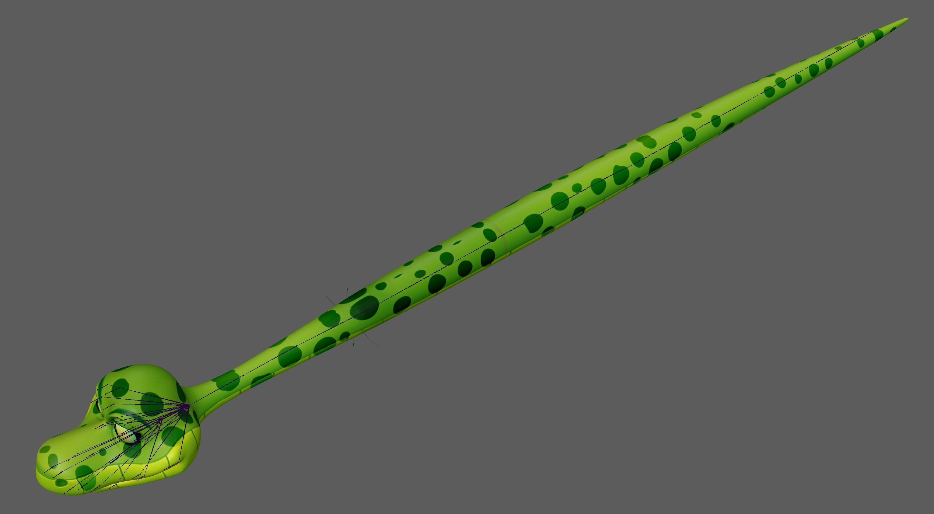 Cartoon Snake  Low-poly 3D model_9