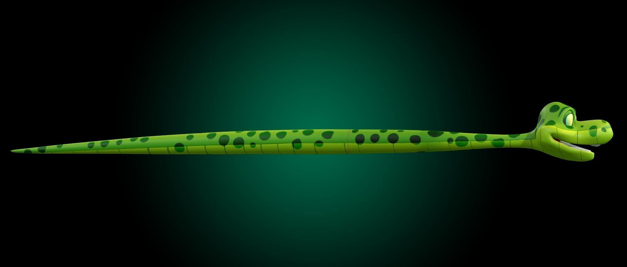 Cartoon Snake  Low-poly 3D model_3