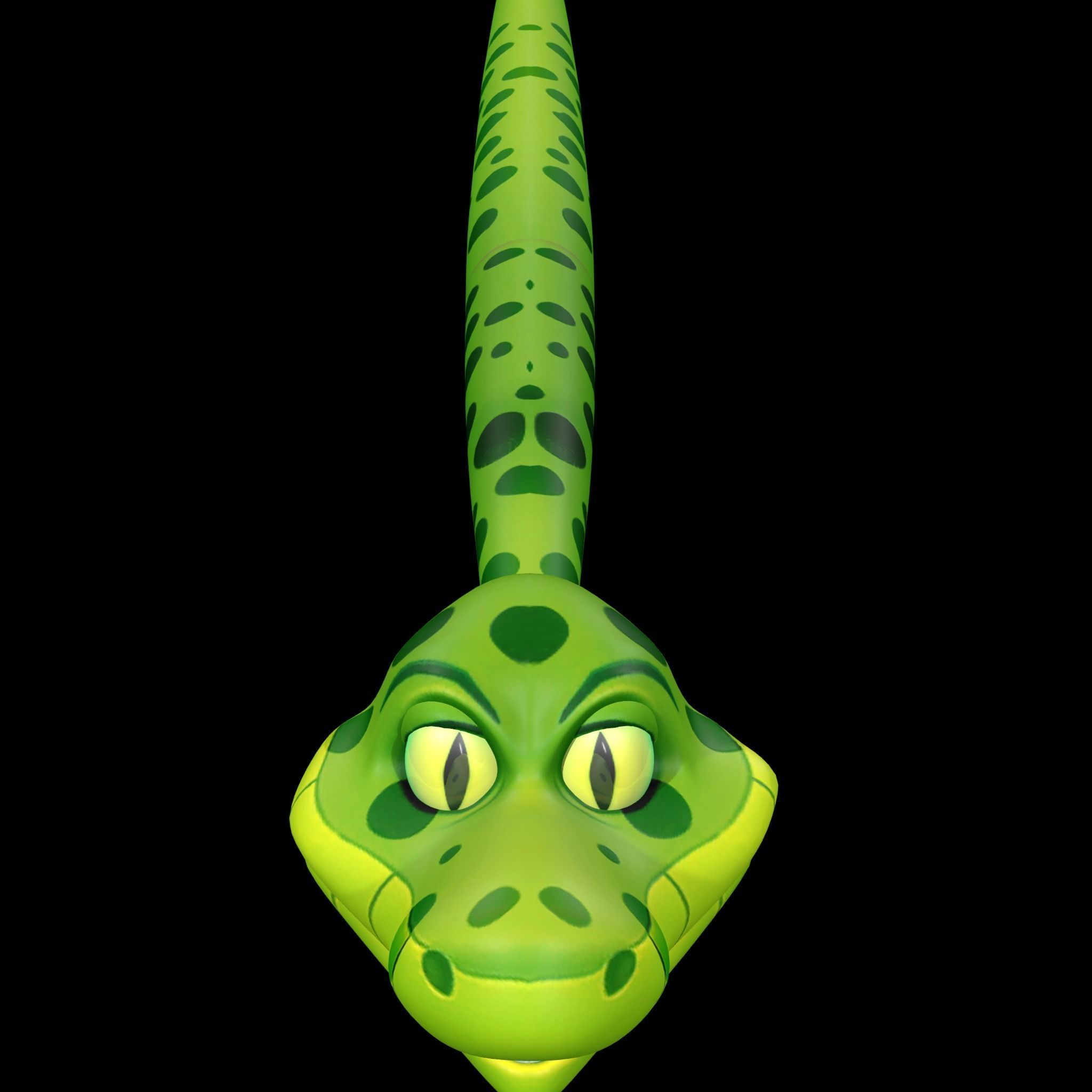 Cartoon Snake  Low-poly 3D model_4