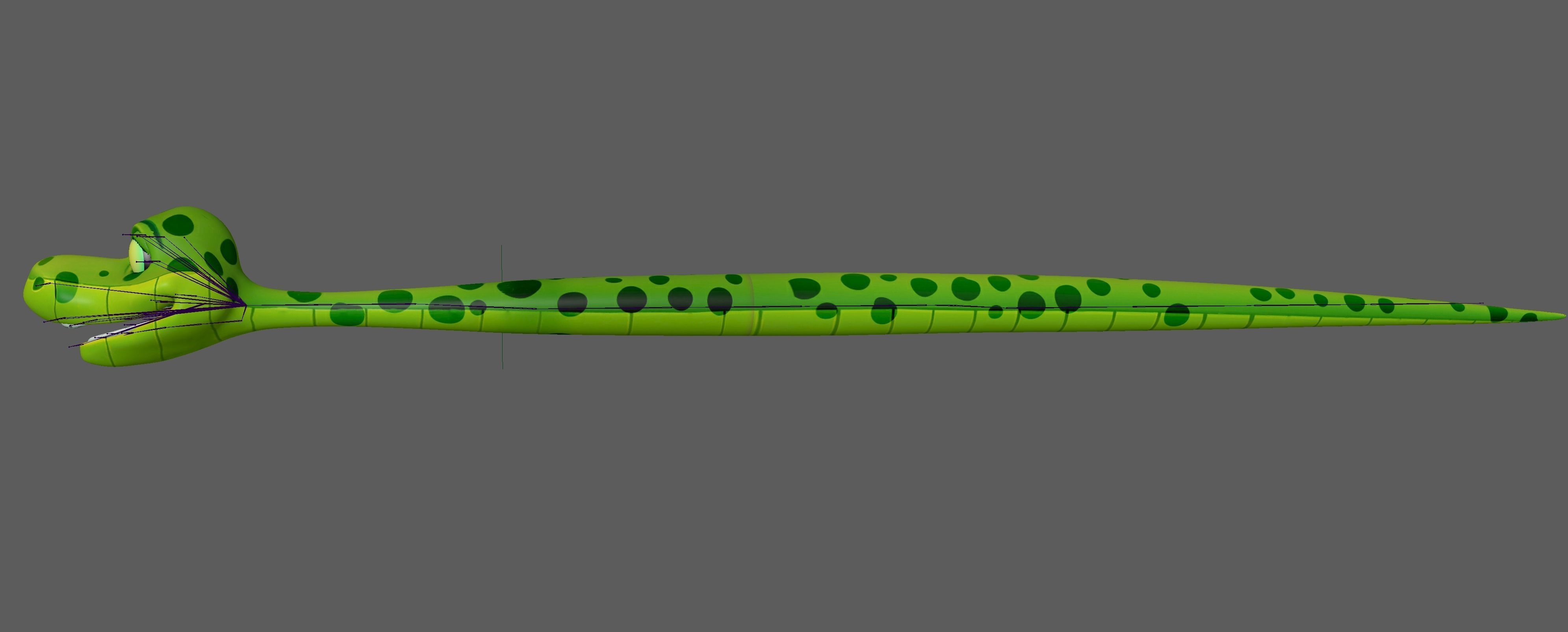 Cartoon Snake  Low-poly 3D model_17