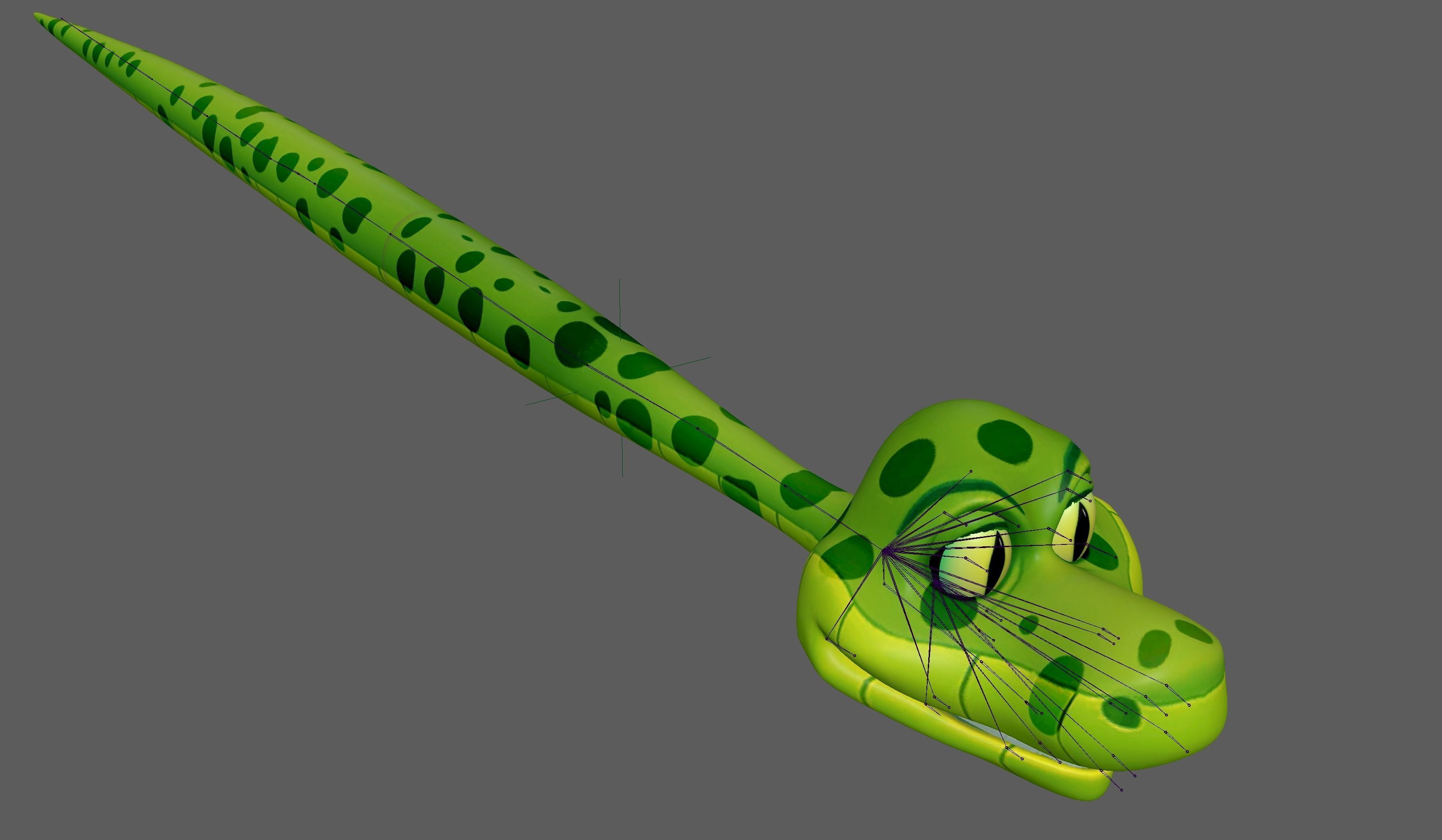 Cartoon Snake  Low-poly 3D model_13