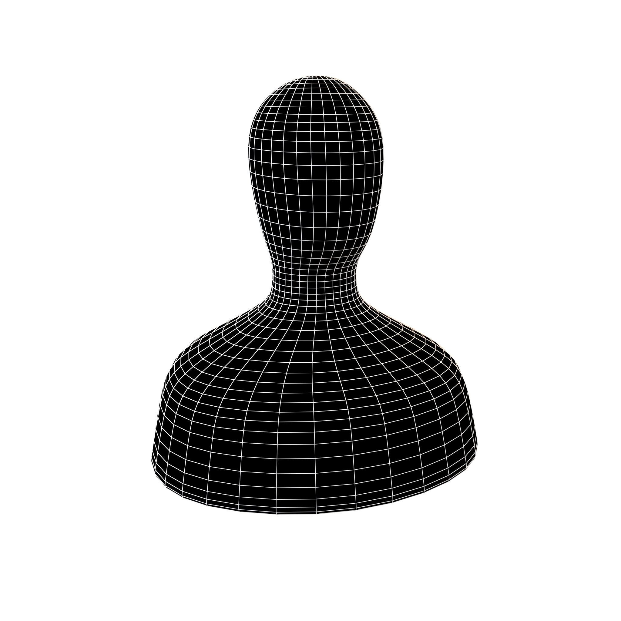 Mannequin Head v1 004 Low-poly 3D model_4