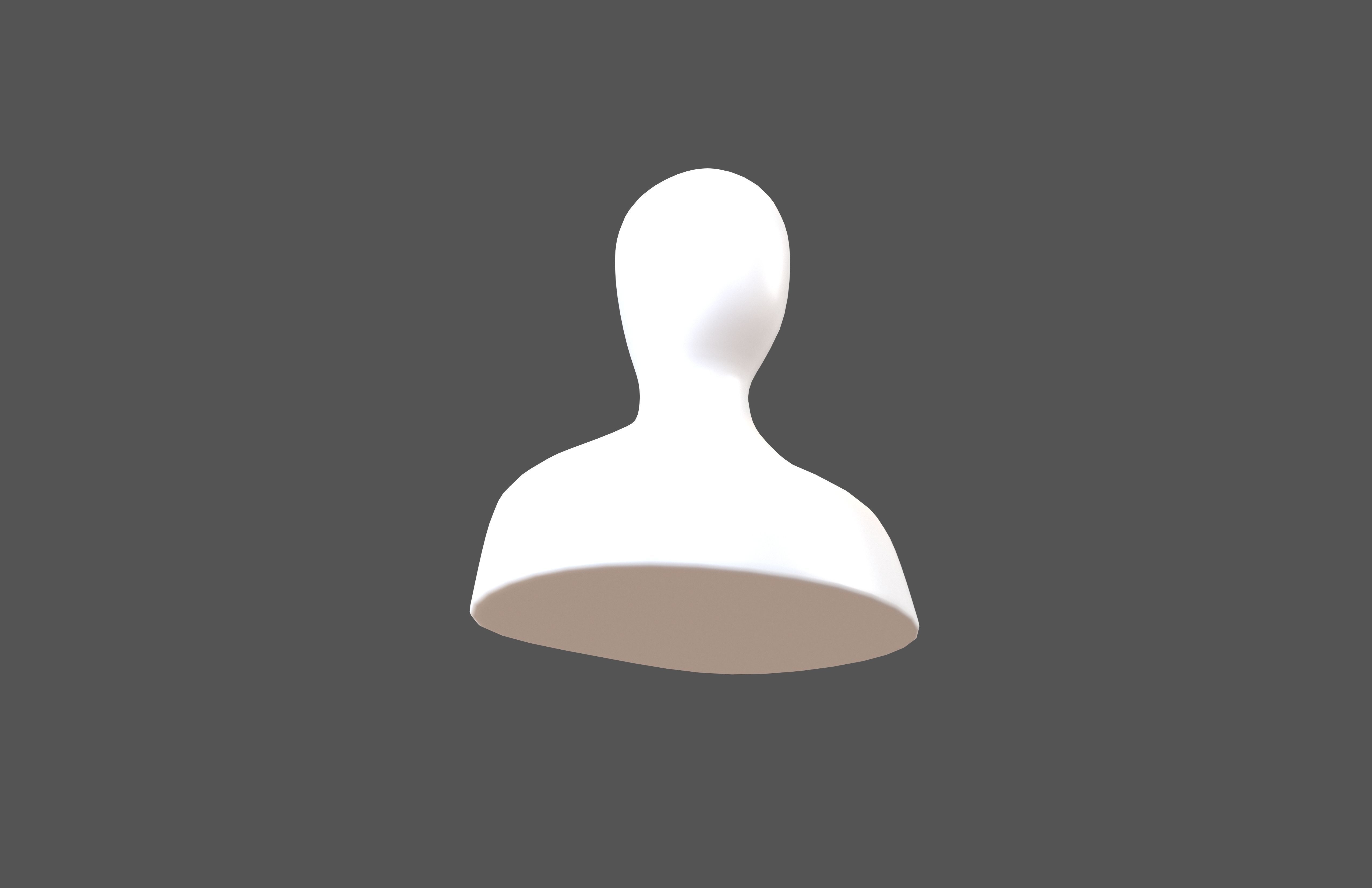 Mannequin Head v1 004 Low-poly 3D model_3